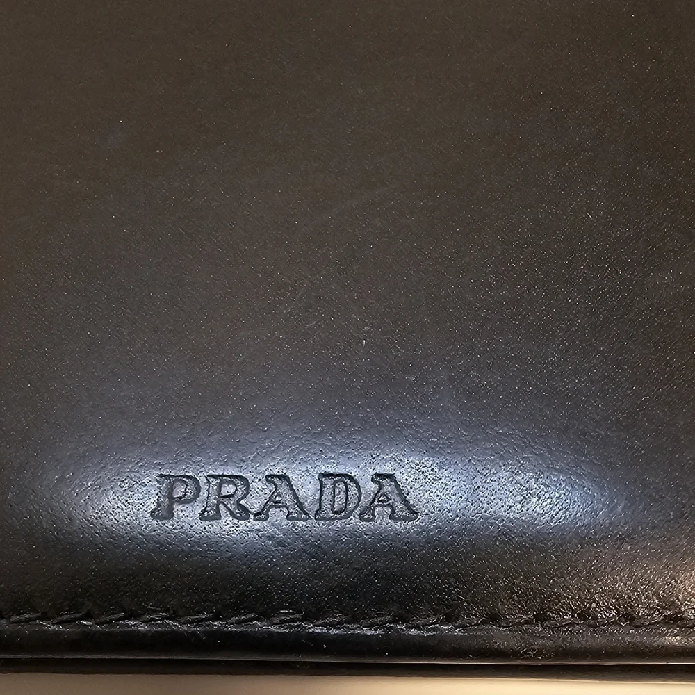 Prada Black Leather Wallet - Mens - Picture 6 of 14